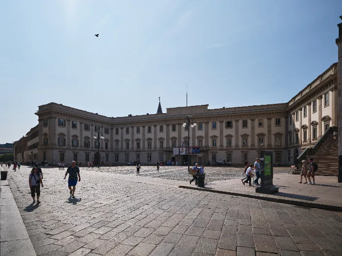 Facciata di Palazzo Reale in piazza del Duomo a Milano