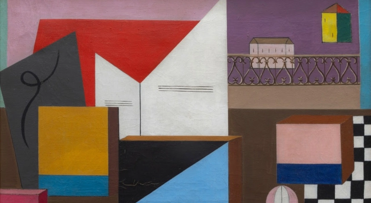 Atanasio Soldati, Composizione con ringhiera, 1945, collezione privata