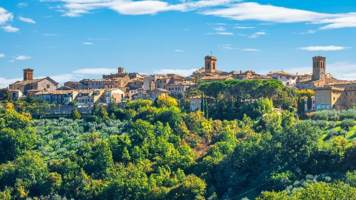 Vista panoramica del borgo di Montefalco in Umbria