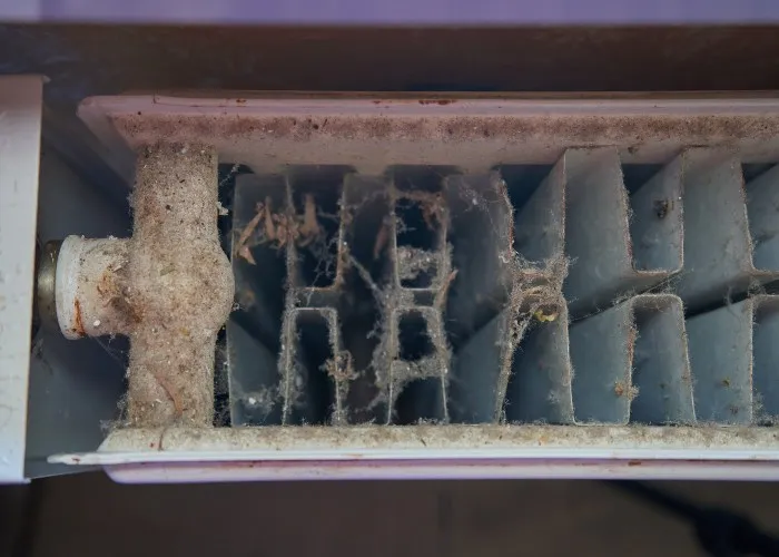 Un termosifone sporco