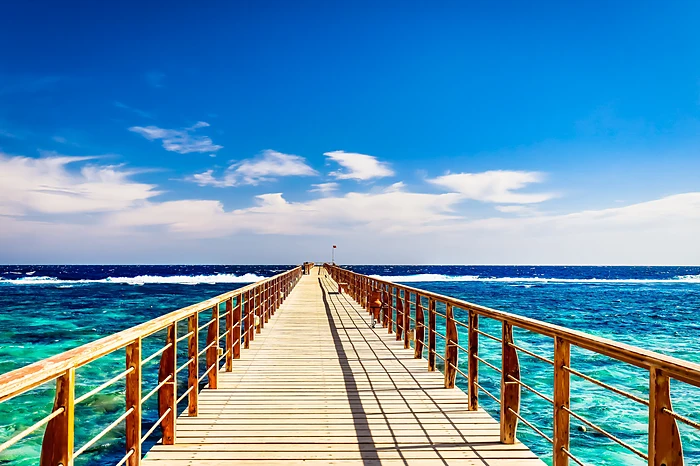 spiaggia sul mar rosso a Marsa Alam