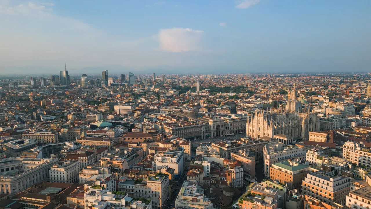 Veduta di Milano con il Duomo